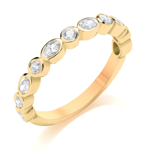 9ct Yellow Gold Vintage Style Diamond Ring