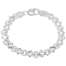 Load image into Gallery viewer, Sterling Silver Circle & Diamond Shaped Link Chain Hand Made