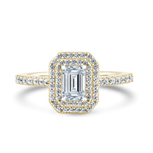 Load image into Gallery viewer, Lab Grown Diamond Solitaire Ring 1.45ct IGI Certified Emerald Cut