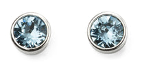 Load image into Gallery viewer, Sterling Silver Birthstone Stud Earrings