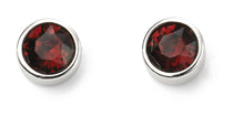 Load image into Gallery viewer, Sterling Silver Birthstone Stud Earrings