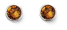 Load image into Gallery viewer, Sterling Silver Birthstone Stud Earrings