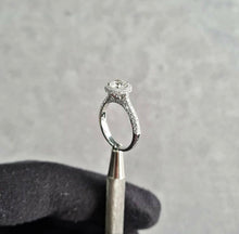 Load image into Gallery viewer, 18ct White Gold Diamond Halo Engagement Ring