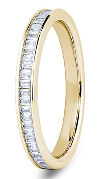 18ct Yellow Gold Channel Set Baguette Diamond Band 0.33ct