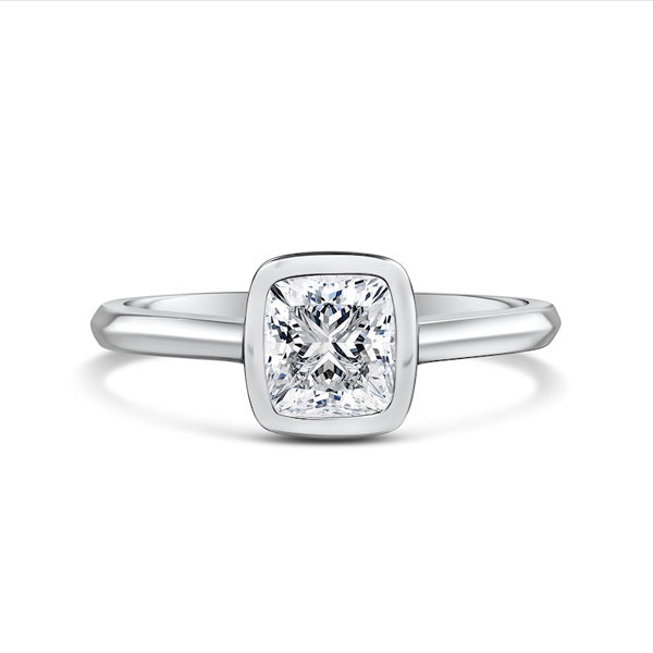 Lab Grown Diamond Solitaire Ring 1.50ct IGI Certified Cushion Cut