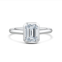 Load image into Gallery viewer, Lab Grown Diamond Solitaire Ring 1.50ct IGI Certified Emerald Cut
