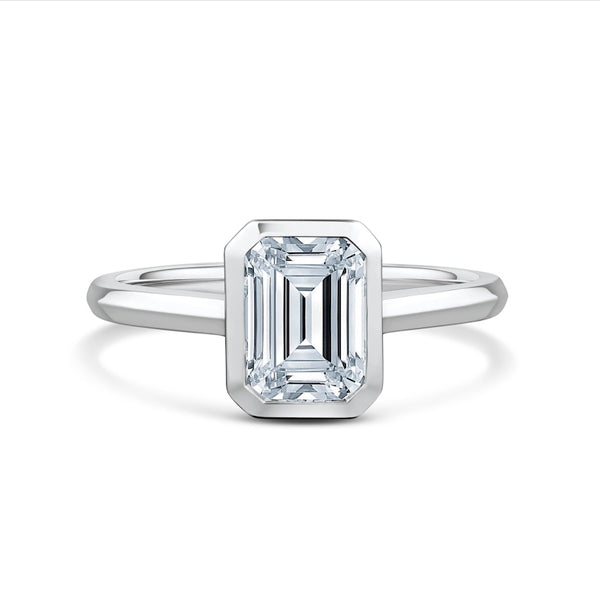 Lab Grown Diamond Solitaire Ring 1.50ct IGI Certified Emerald Cut