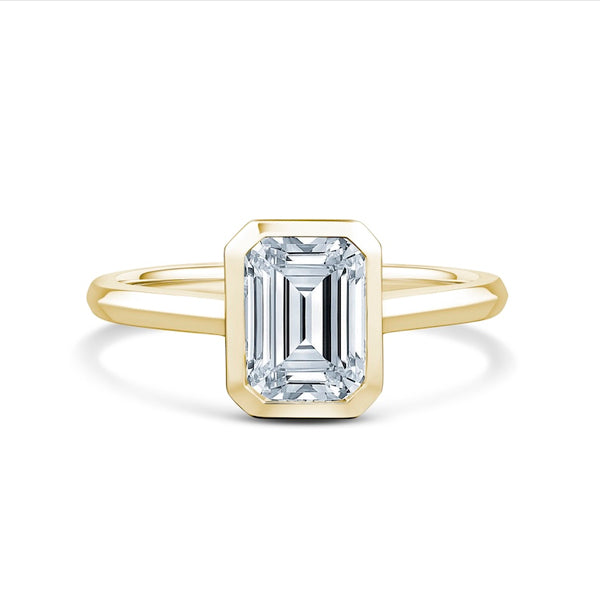 Lab Grown Diamond Solitaire Ring 1.50ct IGI Certified Emerald Cut