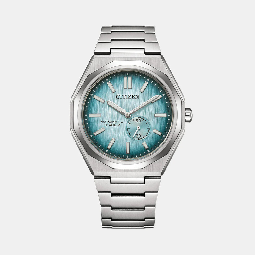 Citizen Zenshin Men Automatic Blue Dial  Titanium Watch