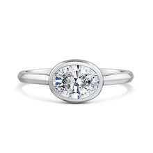 Load image into Gallery viewer, Lab Grown Diamond Solitaire Ring 1.50ct IGI Certified Oval Cut
