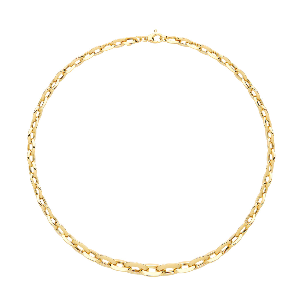 9ct Yellow Gold Fancy Link Necklace