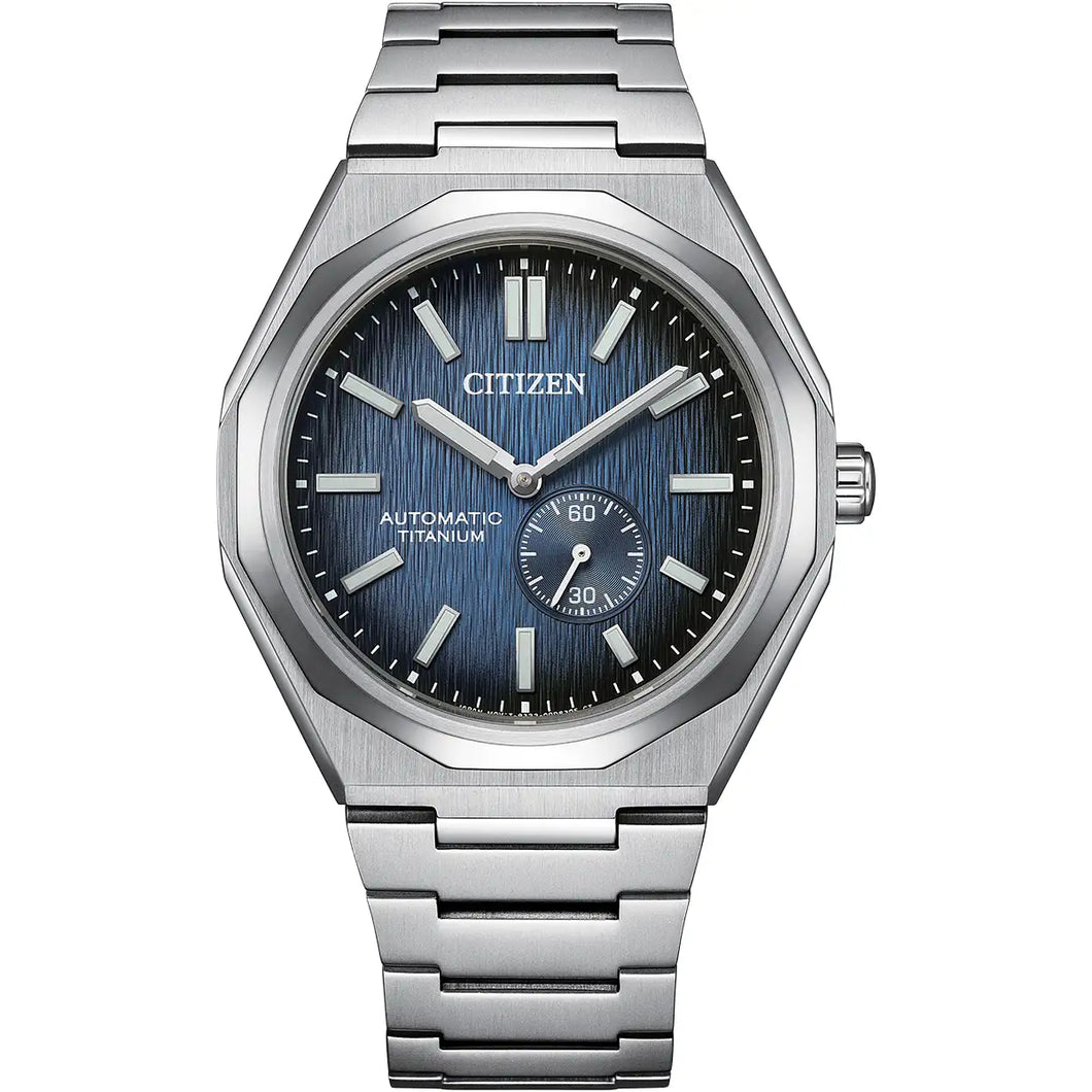 Citizen Zenshin Men Automatic Blue Dial  Titanium Watch