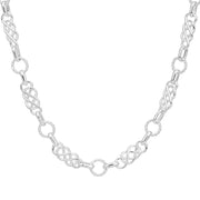 Sterling Silver Twisted Circle & Celtic Hand Made Chain