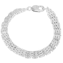 Load image into Gallery viewer, Sterling Silver 4 Brick Hand Made Chain Link
