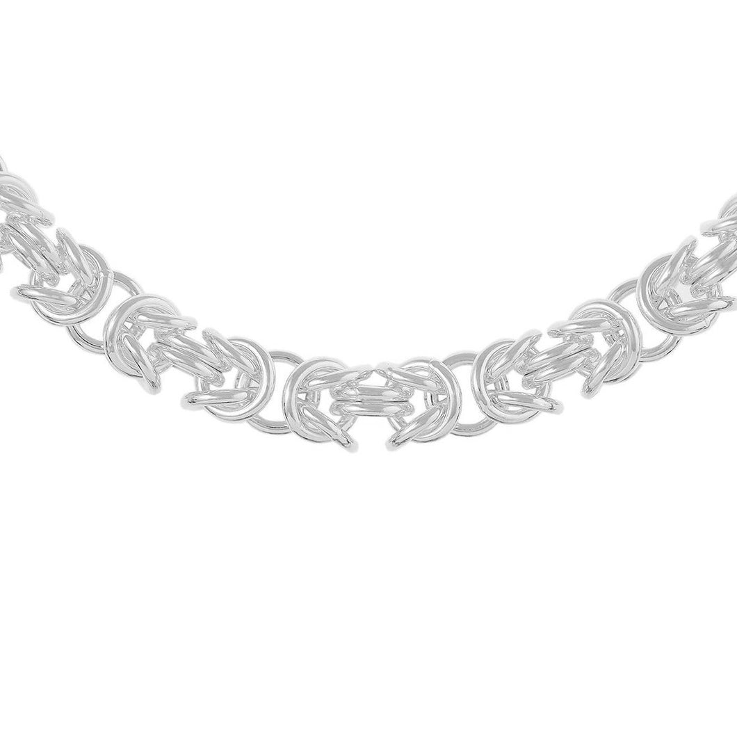 Sterling Silver Chunky Byzantine Hand Made Chain Link