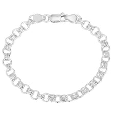 Load image into Gallery viewer, Sterling Silver Circle &amp; Cross Bars Hand Made Chain
