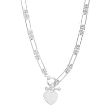 Load image into Gallery viewer, Sterling Silver Fetter &amp; Knot Link With Engravable Heart Charm
