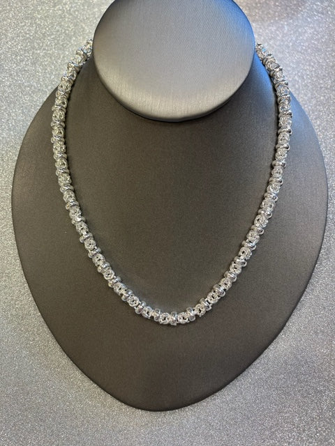 Sterling Silver Handmade Byzantine Necklace