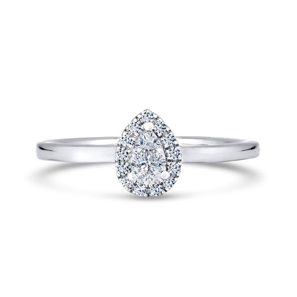 Lab Grown Diamond Solitaire Ring 1.10ct IGI Certified pear Cut