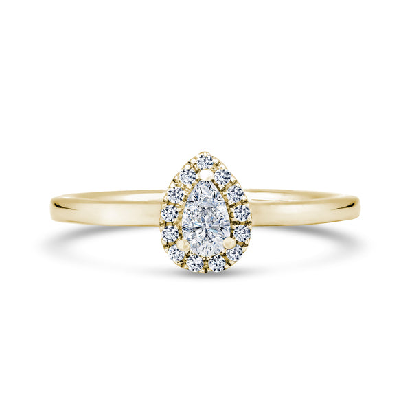 Lab Grown Diamond Solitaire Ring 1.45ct IGI Certified pear Cut