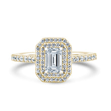 Load image into Gallery viewer, Lab Grown Diamond Solitaire Ring 1.45ct IGI Certified Emerald Cut

