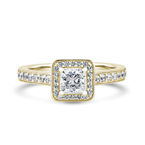 Lab Grown Diamond Solitaire Ring 1.43ct IGI Certified Princess Cut