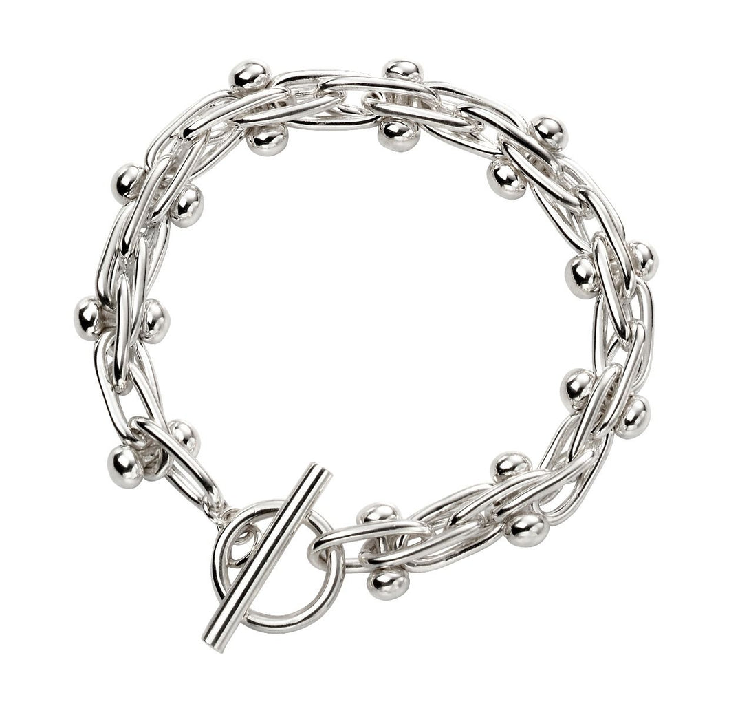 Sterling Silver Bar & Bar Mexican Style Bracelet