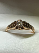 Load image into Gallery viewer, 9ct Yellow Gold Diamond Solitaire Ring 0.42ct
