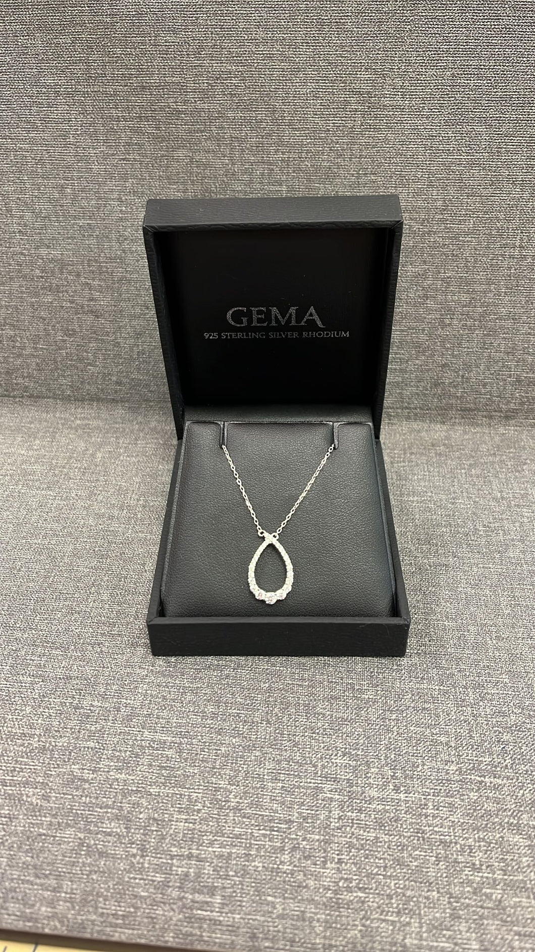 Sterling Silver CZ Pendant by Gema