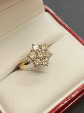 Load image into Gallery viewer, 18ct Yellow Gold Pre Owned 1.75ct Floral Cluster Ring
