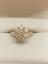 Load image into Gallery viewer, 18ct Yellow Gold Pre Owned 1.75ct Floral Cluster Ring
