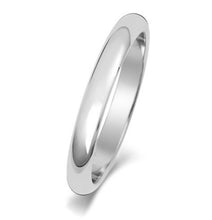 Load image into Gallery viewer, Platinum 2.5mm Wedding Band D shape
