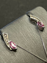 Load image into Gallery viewer, 9ct White Gold Pink Sapphire and Diamond Gift Set
