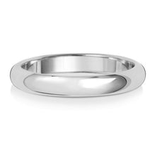 Load image into Gallery viewer, Platinum 3mm Wedding  Band D shape

