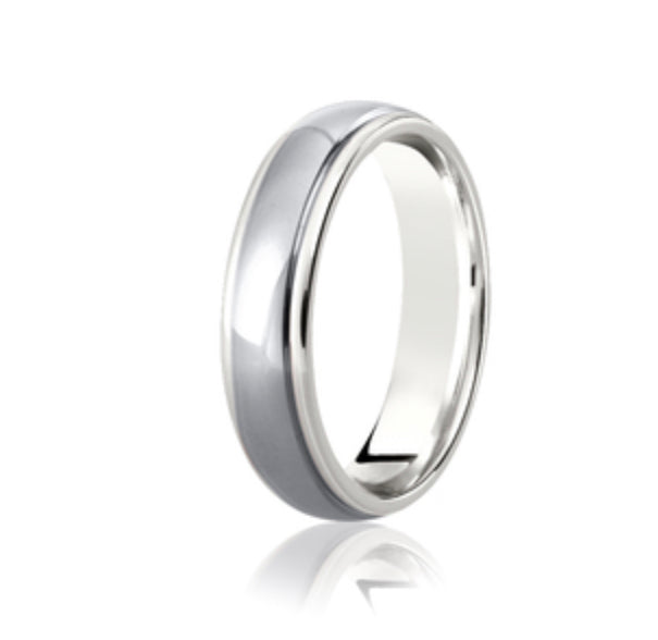 Palladium & Silver Wedding Band, Various Widths Available