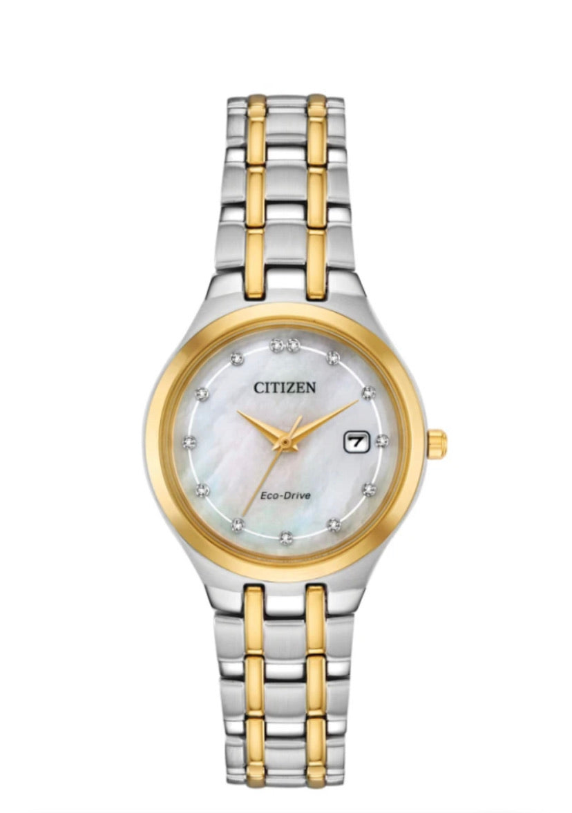 Ladies Citizen Eco Drive Silhouette Diamond Bracelet Watch