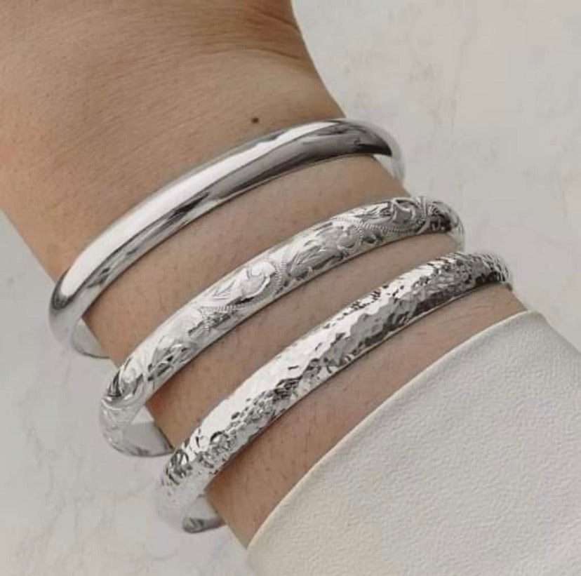 Sterling Silver Handmade Solid Bangles