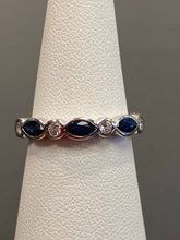 Load image into Gallery viewer, 18ct White Gold Diamond &amp; Sapphire Ring
