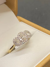 Load image into Gallery viewer, 18ct Diamond Triple Cluster Ring
