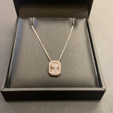 Load image into Gallery viewer, Sterling Silver CZ Halo Pendant
