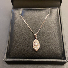 Load image into Gallery viewer, Sterling Silver Marquise CZ Pendant &amp; Chain
