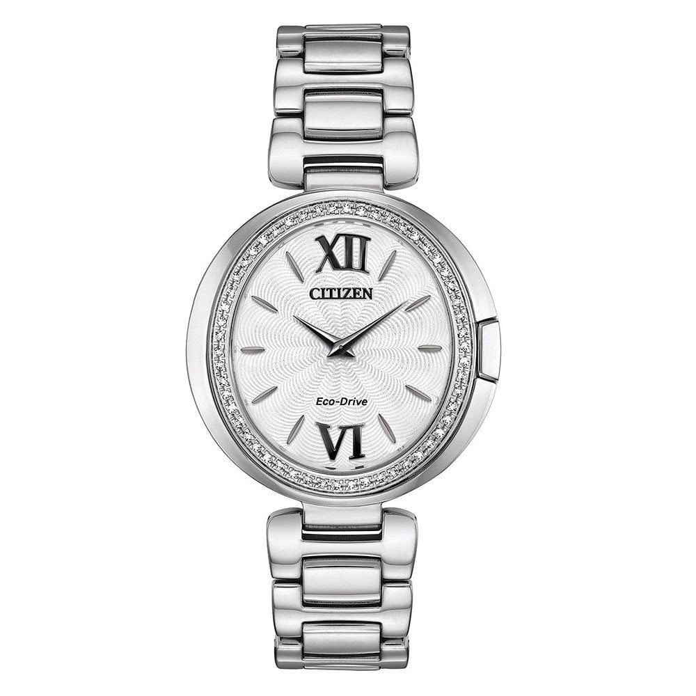 Ladies Citizen Eco Drive Diamond Set Bracelet Watch