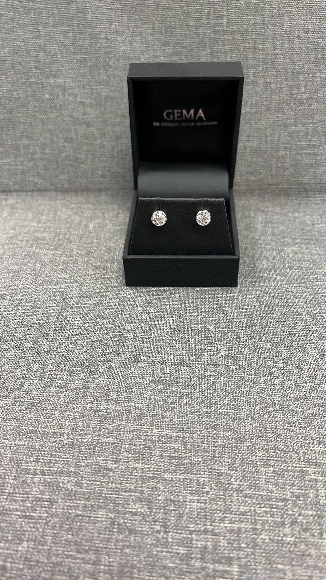 Sterling Silver CZ Stud Earrings