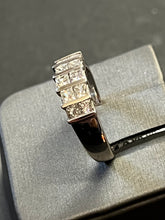 Load image into Gallery viewer, 18ct White Gold Princess Cut Diamond Band
