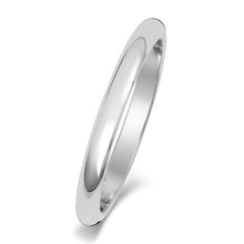 Load image into Gallery viewer, Platinum 2mm Wedding Band D shape
