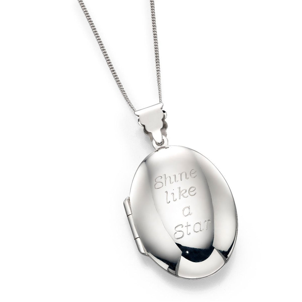 Sterling Silver Locket and Chain with Free Engraving