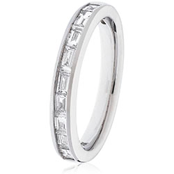 18ct White Gold Baguette Diamond Band 0.50ct